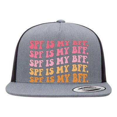 SPF Is My BFF Dermatology Dermatologist Sunscreen Skincare Flat Bill Trucker Hat