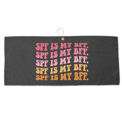 SPF Is My BFF Dermatology Dermatologist Sunscreen Skincare Large Microfiber Waffle Golf Towel