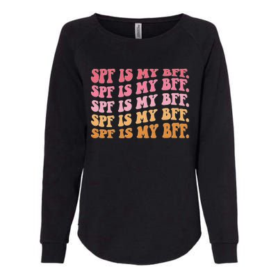 SPF Is My BFF Dermatology Dermatologist Sunscreen Skincare Womens California Wash Sweatshirt