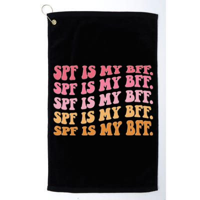 SPF Is My BFF Dermatology Dermatologist Sunscreen Skincare Platinum Collection Golf Towel