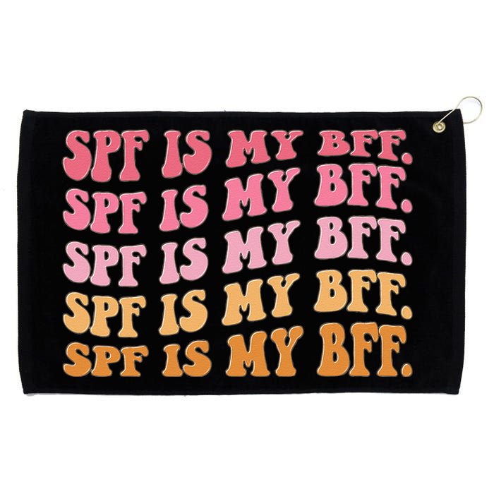 SPF Is My BFF Dermatology Dermatologist Sunscreen Skincare Grommeted Golf Towel