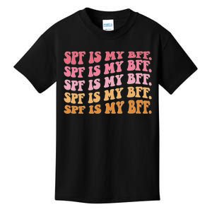 SPF Is My BFF Dermatology Dermatologist Sunscreen Skincare Kids T-Shirt