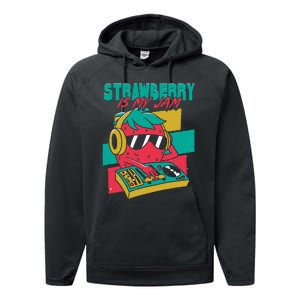 Strawberry Is My Jam Performance Fleece Hoodie