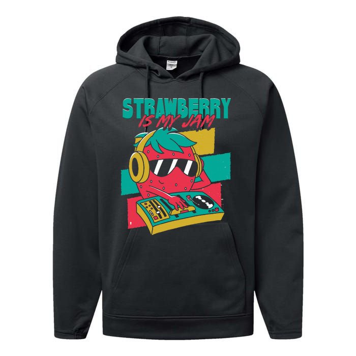 Strawberry Is My Jam Performance Fleece Hoodie