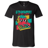 Strawberry Is My Jam V-Neck T-Shirt