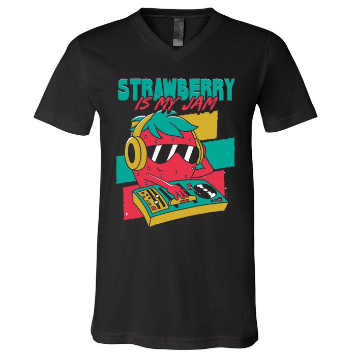 Strawberry Is My Jam V-Neck T-Shirt