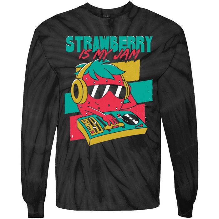 Strawberry Is My Jam Tie-Dye Long Sleeve Shirt