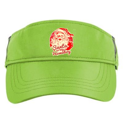 Santa Is My Homeboy Retro Vintage Santa Claus Gift Adult Drive Performance Visor