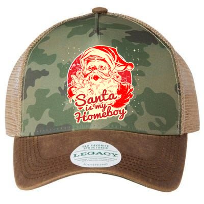 Santa Is My Homeboy Retro Vintage Santa Claus Gift Legacy Tie Dye Trucker Hat