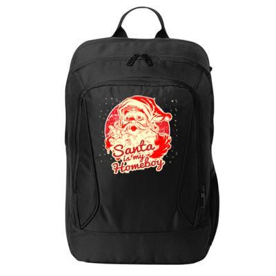 Santa Is My Homeboy Retro Vintage Santa Claus Gift City Backpack