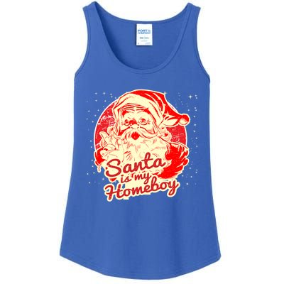 Santa Is My Homeboy Retro Vintage Santa Claus Gift Ladies Essential Tank