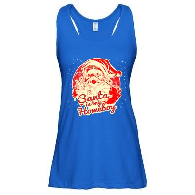 Santa Is My Homeboy Retro Vintage Santa Claus Gift Ladies Essential Flowy Tank