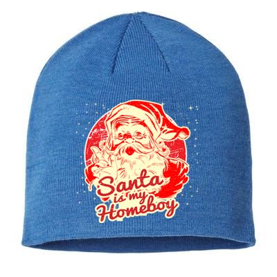 Santa Is My Homeboy Retro Vintage Santa Claus Gift Sustainable Beanie