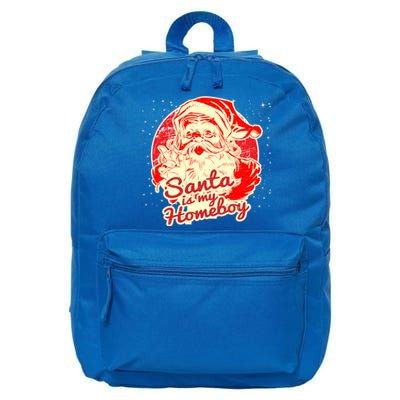 Santa Is My Homeboy Retro Vintage Santa Claus Gift 16 in Basic Backpack