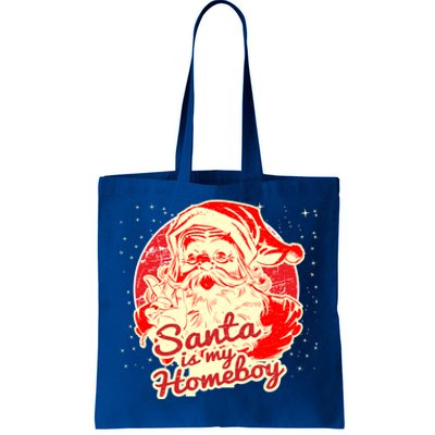 Santa Is My Homeboy Retro Vintage Santa Claus Gift Tote Bag