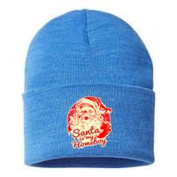 Santa Is My Homeboy Retro Vintage Santa Claus Gift Sustainable Knit Beanie