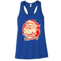 Santa Is My Homeboy Retro Vintage Santa Claus Gift Women's Racerback Tank