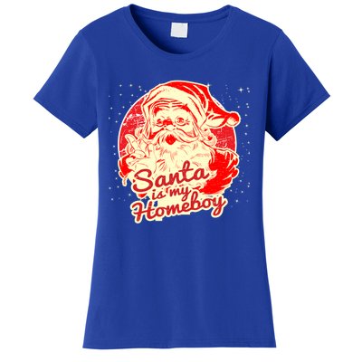 Santa Is My Homeboy Retro Vintage Santa Claus Gift Women's T-Shirt