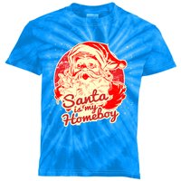 Santa Is My Homeboy Retro Vintage Santa Claus Gift Kids Tie-Dye T-Shirt