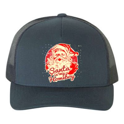 Santa Is My Homeboy Retro Vintage Santa Claus Gift Yupoong Adult 5-Panel Trucker Hat