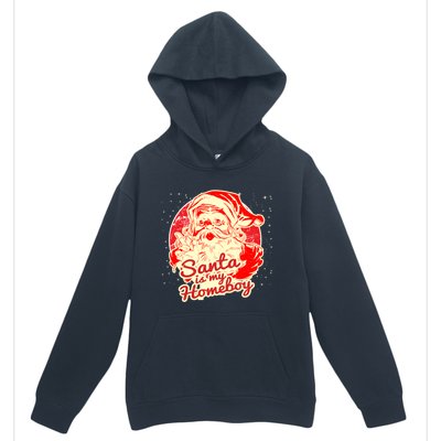 Santa Is My Homeboy Retro Vintage Santa Claus Gift Urban Pullover Hoodie