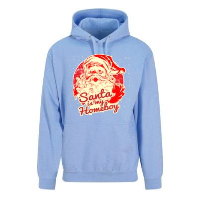 Santa Is My Homeboy Retro Vintage Santa Claus Gift Unisex Surf Hoodie