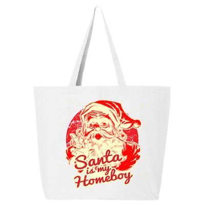 Santa Is My Homeboy Retro Vintage Santa Claus Gift 25L Jumbo Tote