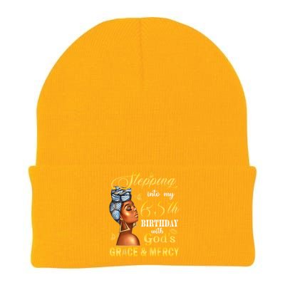 Stepping Into My 65th Birthday With GodS Grace & Mercy Bday Knit Cap Winter Beanie