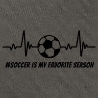 Soccer Is My Favorite Season Cotton Canvas Backpack