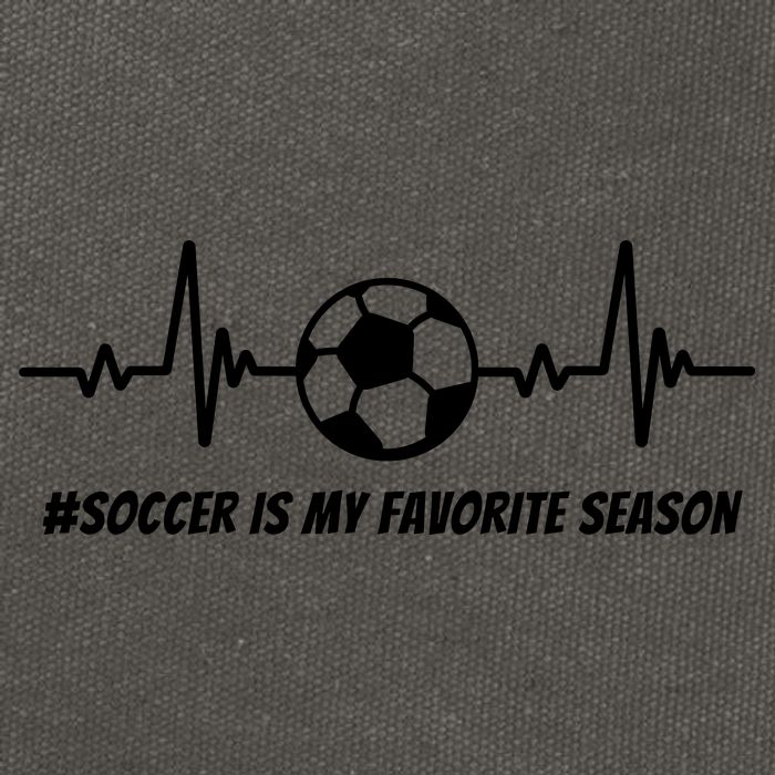 Soccer Is My Favorite Season Cotton Canvas Backpack