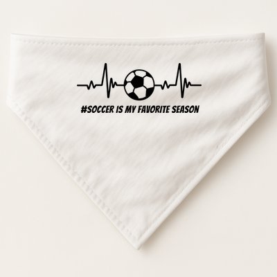 Soccer Is My Favorite Season USA-Made Doggie Bandana