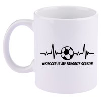 Soccer Is My Favorite Season 11oz C Handle Ceramic Mug
