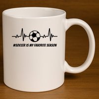 Soccer Is My Favorite Season 11oz C Handle Ceramic Mug