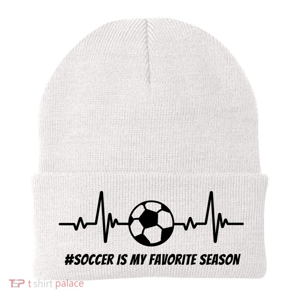 Soccer Is My Favorite Season Beanie