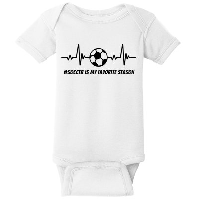 Soccer Is My Favorite Season Baby Bodysuit
