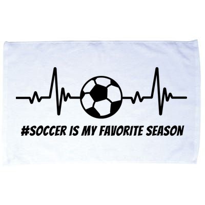 Soccer Is My Favorite Season Microfiber Hand Towel