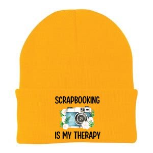 Scrapbooking Is My Therapy Scrapbooker Scrapbook Meaningful Gift Knit Cap Winter Beanie