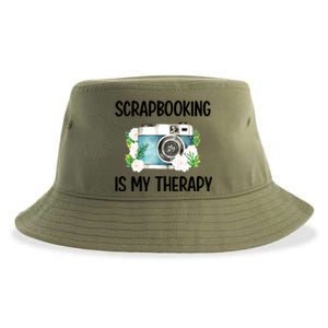 Scrapbooking Is My Therapy Scrapbooker Scrapbook Meaningful Gift Sustainable Bucket Hat