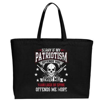 Sorry If My Patriotism Offends You Cotton Canvas Jumbo Tote