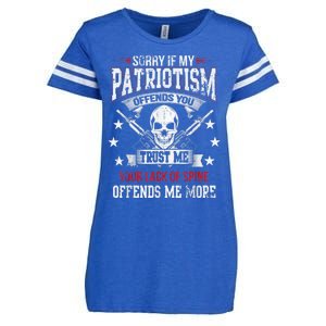 Sorry If My Patriotism Offends You Enza Ladies Jersey Football T-Shirt