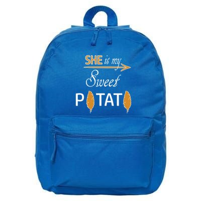 She Is My Sweet Potato Funny Matching Couple Costume Meaningful Gift 16 in Basic Backpack