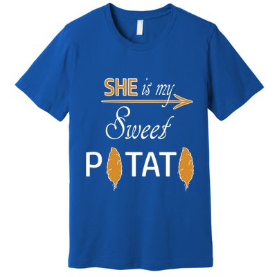 She Is My Sweet Potato Funny Matching Couple Costume Meaningful Gift Premium T-Shirt