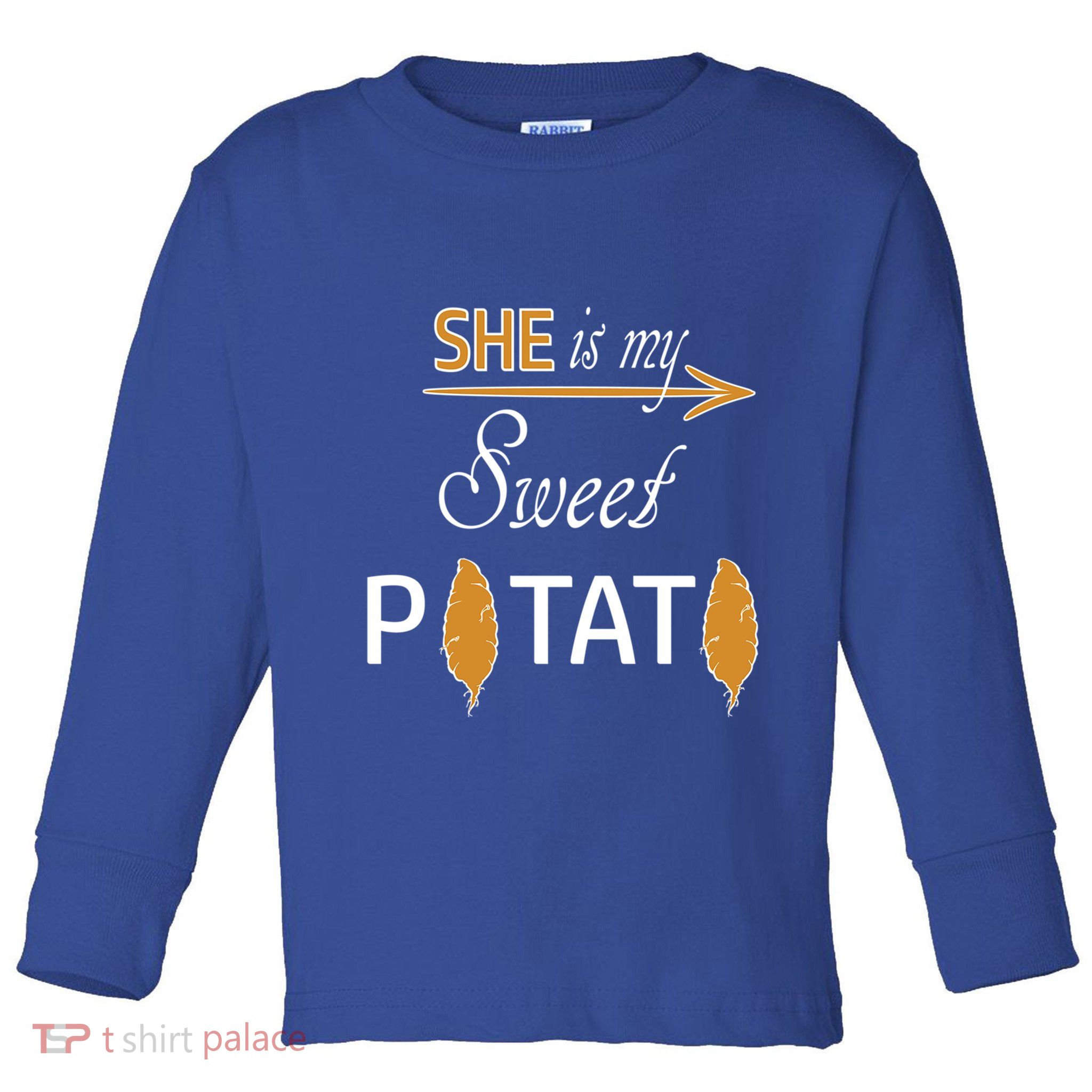 She Is My Sweet Potato Funny Matching Couple Costume Meaningful Gift Toddler Long Sleeve Shirt