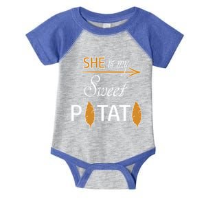 She Is My Sweet Potato Funny Matching Couple Costume Meaningful Gift Infant Baby Jersey Bodysuit