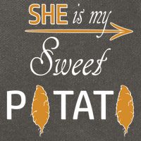 She Is My Sweet Potato Funny Matching Couple Costume Meaningful Gift Cotton Canvas Backpack