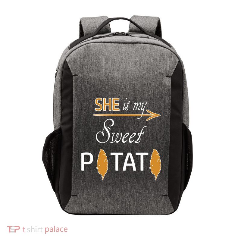 She Is My Sweet Potato Funny Matching Couple Costume Meaningful Gift Vector Backpack