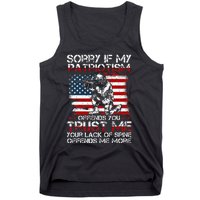 Sorry If My Patriotism Offends You Patriotic US Flag & Army Tank Top