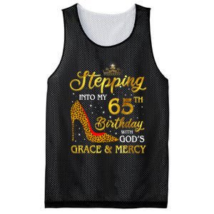 Stepping Into My 65th Birthday Gift Girl Wo 65 Year Old Mesh Reversible Basketball Jersey Tank