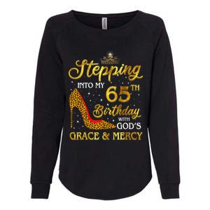 Stepping Into My 65th Birthday Gift Girl Wo 65 Year Old Womens California Wash Sweatshirt