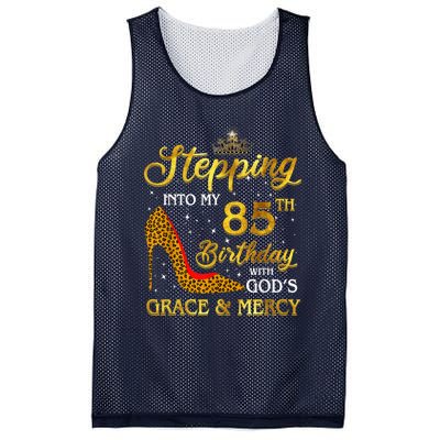 Stepping Into My 85th Birthday Present Gift Girl Wo 85 Year Old Mesh Reversible Basketball Jersey Tank